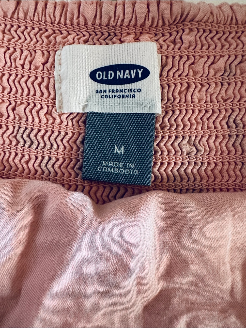 Old Navy Sundress- Medium Smocked  Blush Pink Floral - Picture 2 of 12